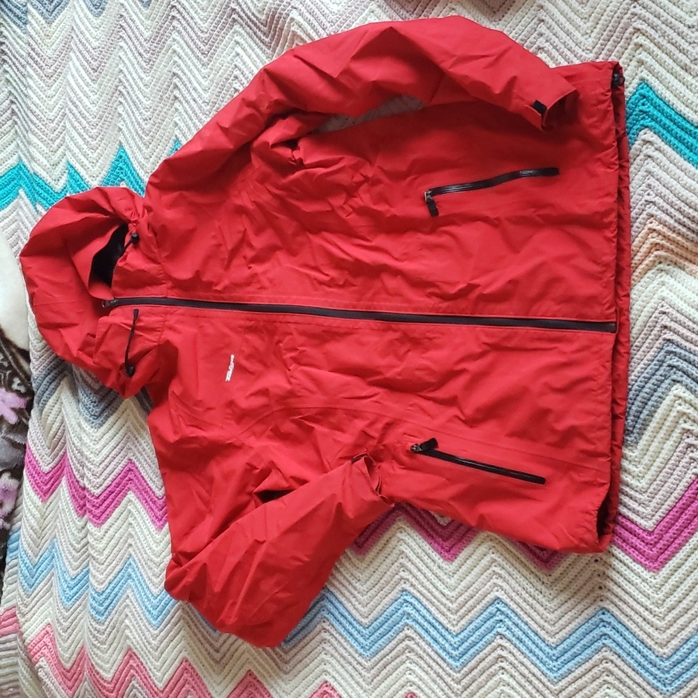 Taiga red Capriola waterproof rain jacket size 8